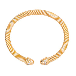Bracelet Jonc Or rose Diamant - Castafiore