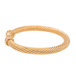 Bracelet Jonc Or rose Diamant - Castafiore