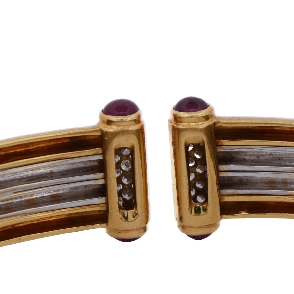 Bracelet Jonc PIAGET en or jaune, rubis et diamants - Castafiore