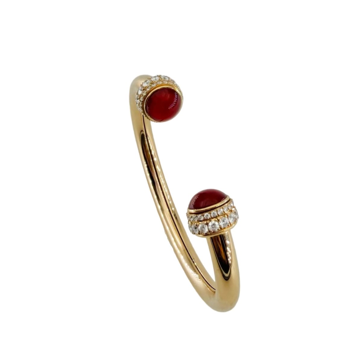 Bracelet Jonc PIAGET "Possession" en or rose, cornaline et diamants - Castafiore