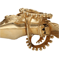 Bracelet Jonc ZOLOTAS "Têtes de Bélier" en or jaune, émeraudes, saphirs et rubis - Castafiore