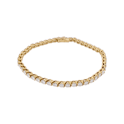 Bracelet Ligne CARTIER en or jaune et diamants. - Castafiore