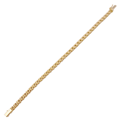 Bracelet Ligne CARTIER en or jaune et diamants - Castafiore
