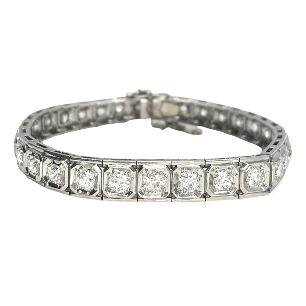 Bracelet Ligne en or blanc et diamants - Castafiore