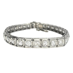 Bracelet Ligne en or blanc et diamants - Castafiore