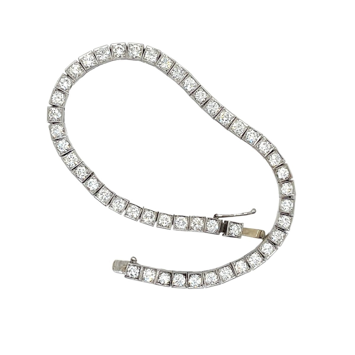 Bracelet Ligne en or blanc et diamants - Castafiore