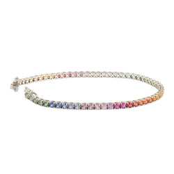 Bracelet Ligne en or blanc et saphirs - Castafiore