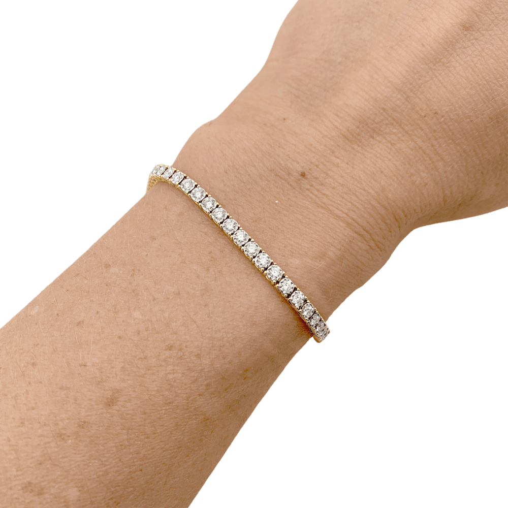 Bracelet Ligne en or blanc, or jaune et diamants - Castafiore
