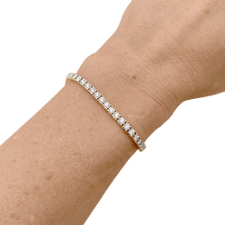 Bracelet Ligne en or blanc, or jaune et diamants - Castafiore