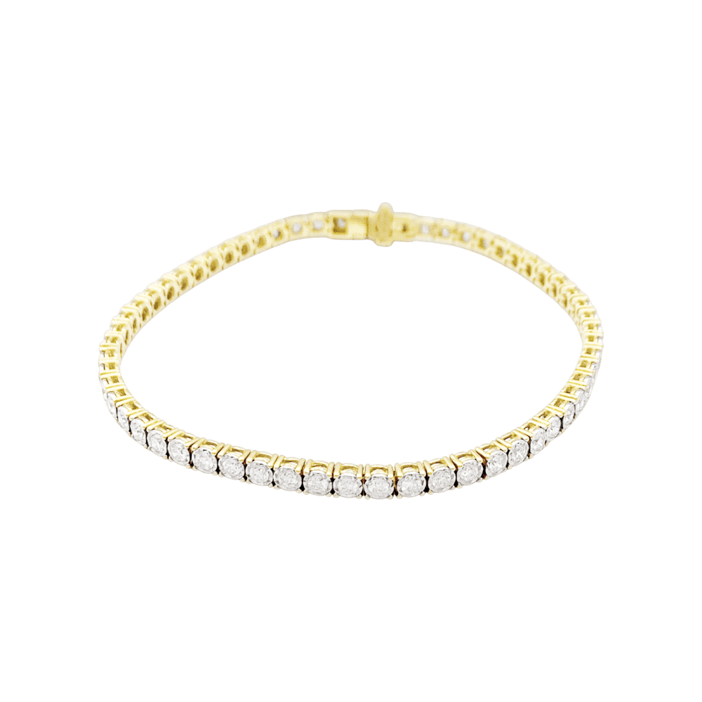 Bracelet Ligne en or blanc, or jaune et diamants - Castafiore