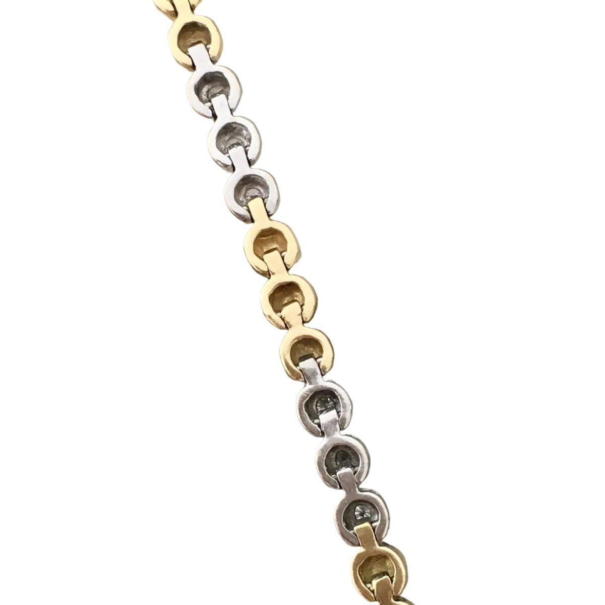 Bracelet Ligne en or blanc, or jaune et diamants - Castafiore