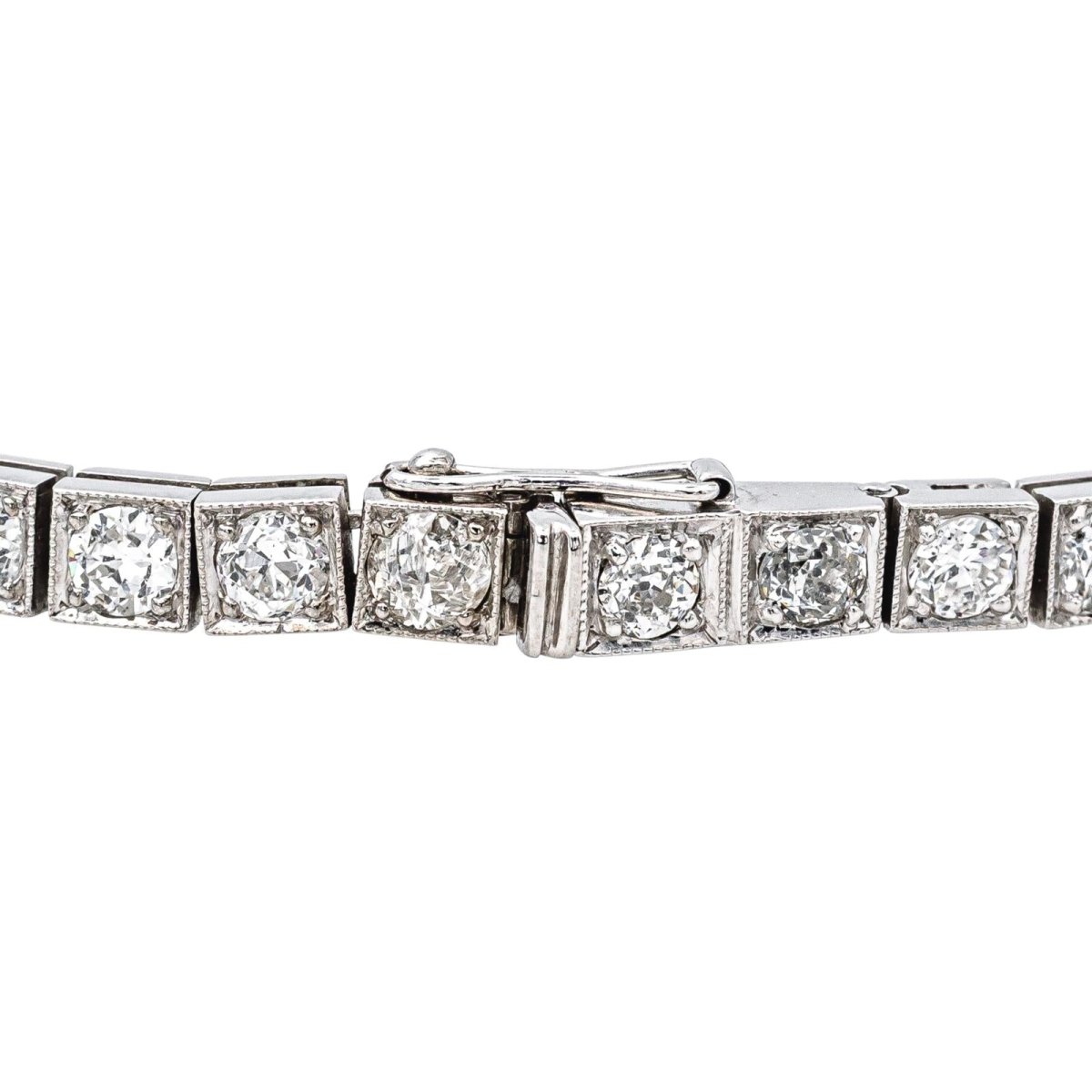 Bracelet Ligne en or blanc, platine et diamants - Castafiore