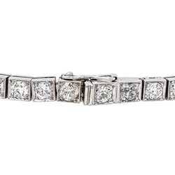 Bracelet Ligne en or blanc, platine et diamants - Castafiore