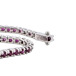 Bracelet Ligne en or blanc, rubis et diamants - Castafiore