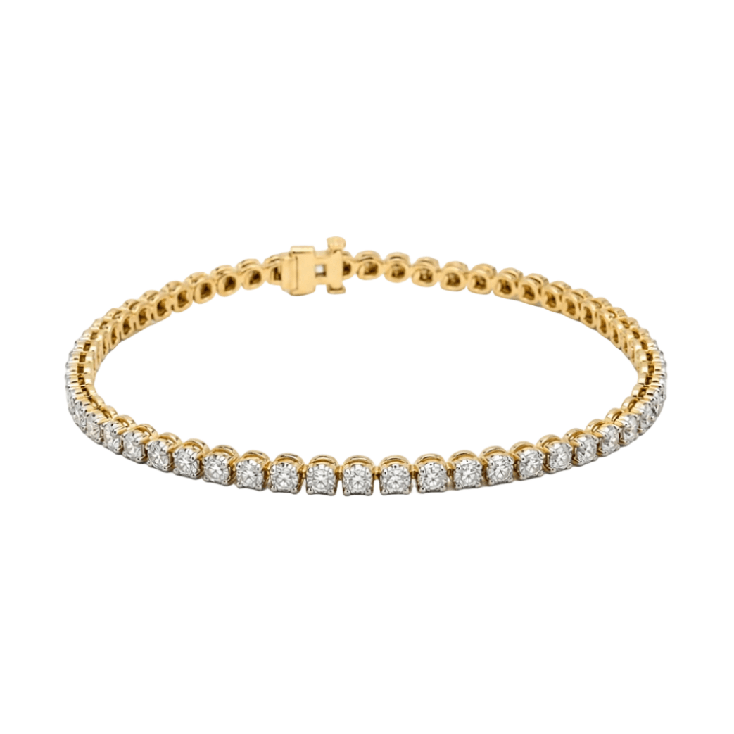 Bracelet Ligne en or jaune et diamants - Castafiore