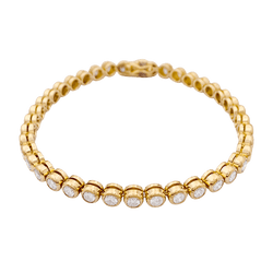 Bracelet Ligne en or jaune et diamants - Castafiore
