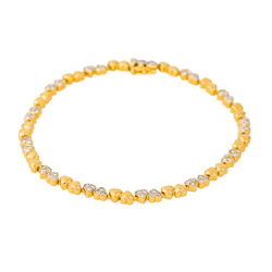 Bracelet Ligne en or jaune et diamants - Castafiore