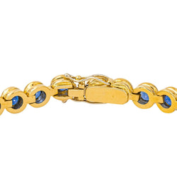 Bracelet Ligne en or jaune et saphirs - Castafiore