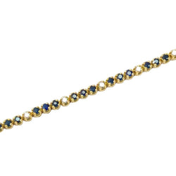 Bracelet Ligne en or jaune, saphirs et diamants - Castafiore
