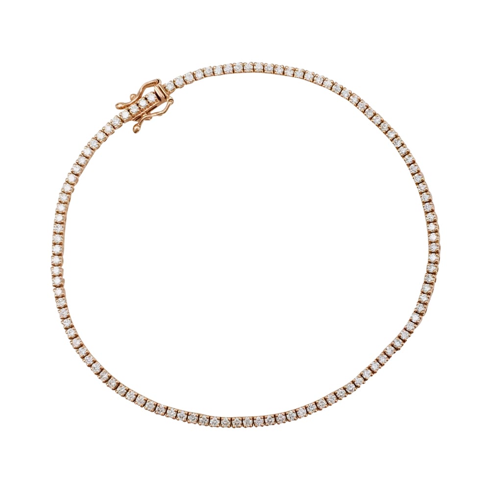 Bracelet Ligne en or rose et diamants - Castafiore