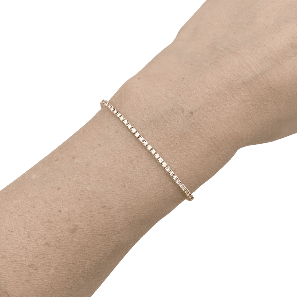 Bracelet Ligne en or rose et diamants - Castafiore
