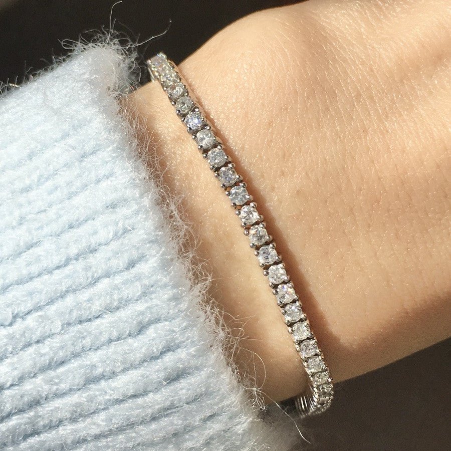 Bracelet Ligne en platine et diamants - Castafiore