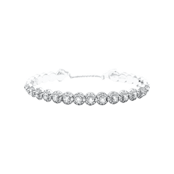 Bracelet Ligne MESSIKA "Joy Diamond Halo" en or blanc et diamants - Castafiore