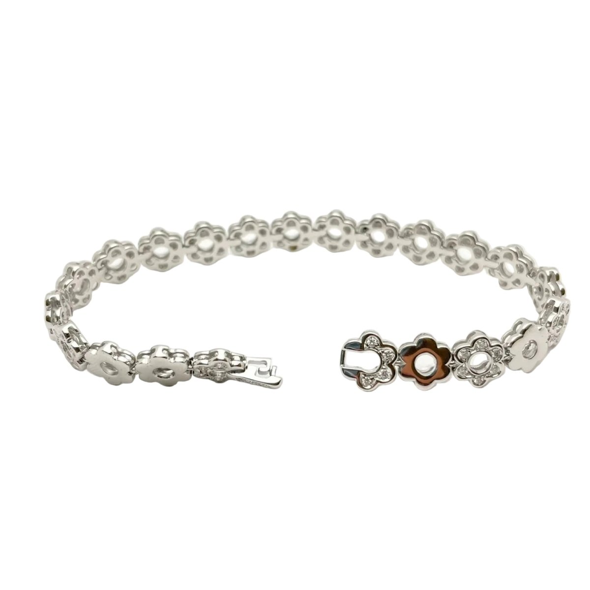 Bracelet Ligne POLI en or blanc et diamants - Castafiore