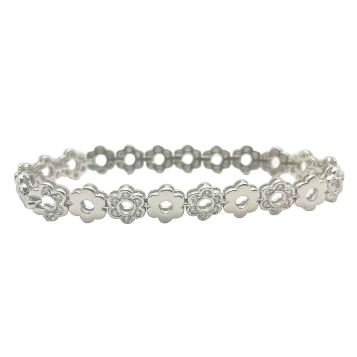 Bracelet Ligne POLI en or blanc et diamants - Castafiore