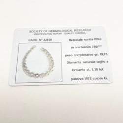 Bracelet Ligne POLI en or blanc et diamants - Castafiore