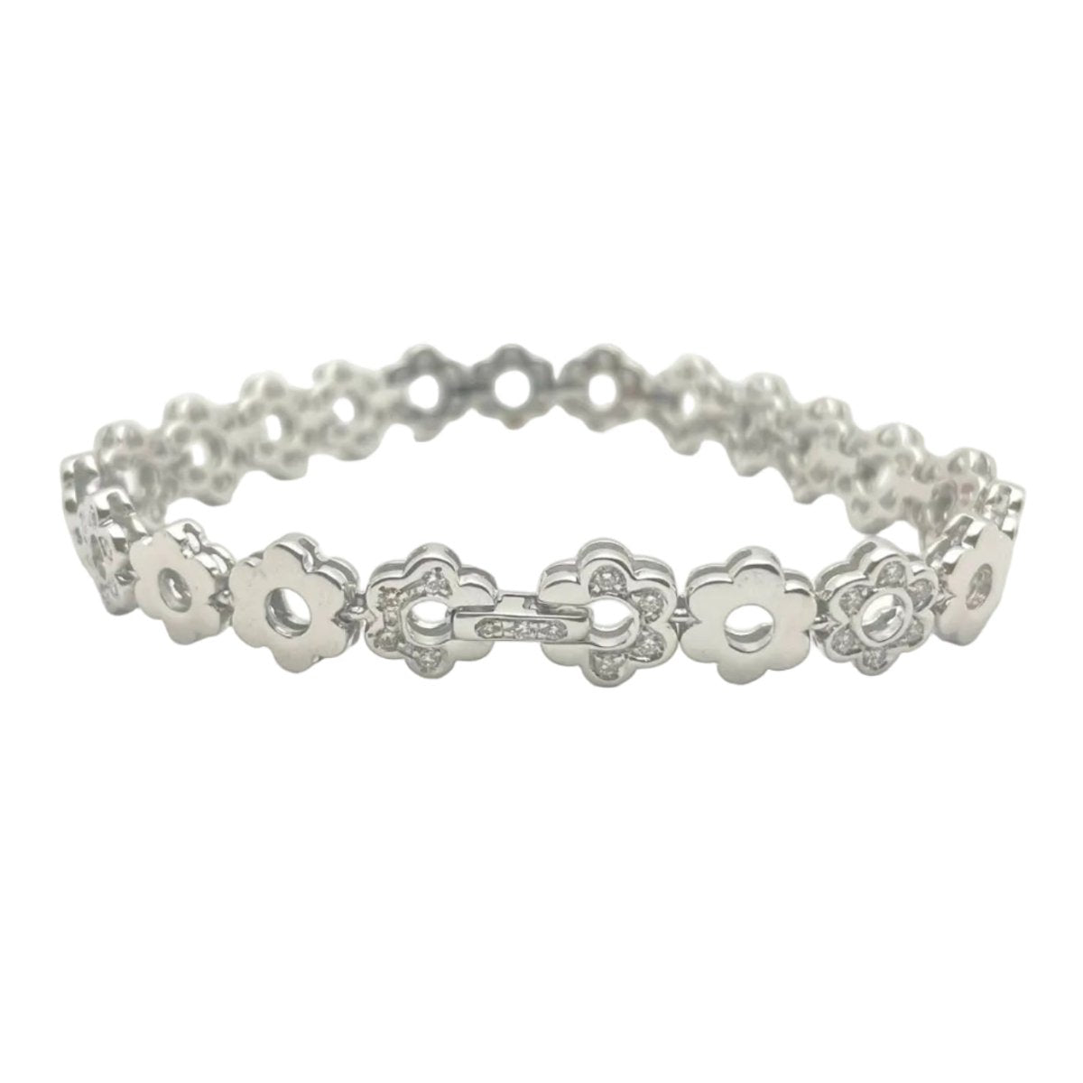 Bracelet Ligne POLI en or blanc et diamants - Castafiore