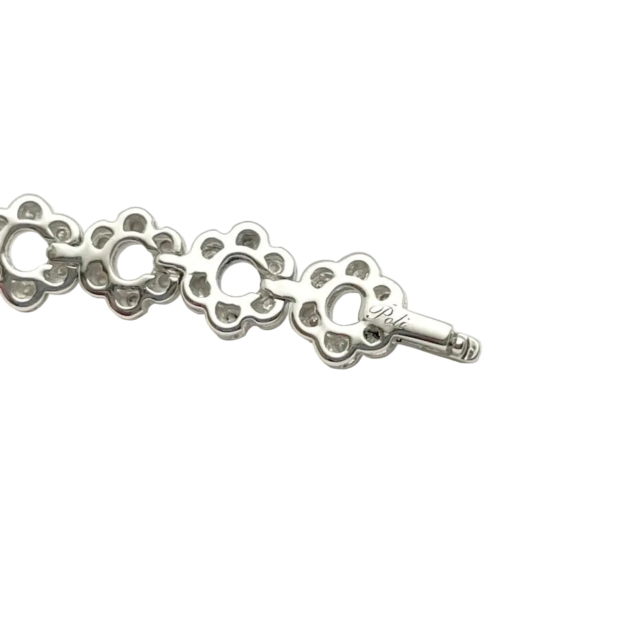 Bracelet Ligne POLI en or blanc et diamants - Castafiore