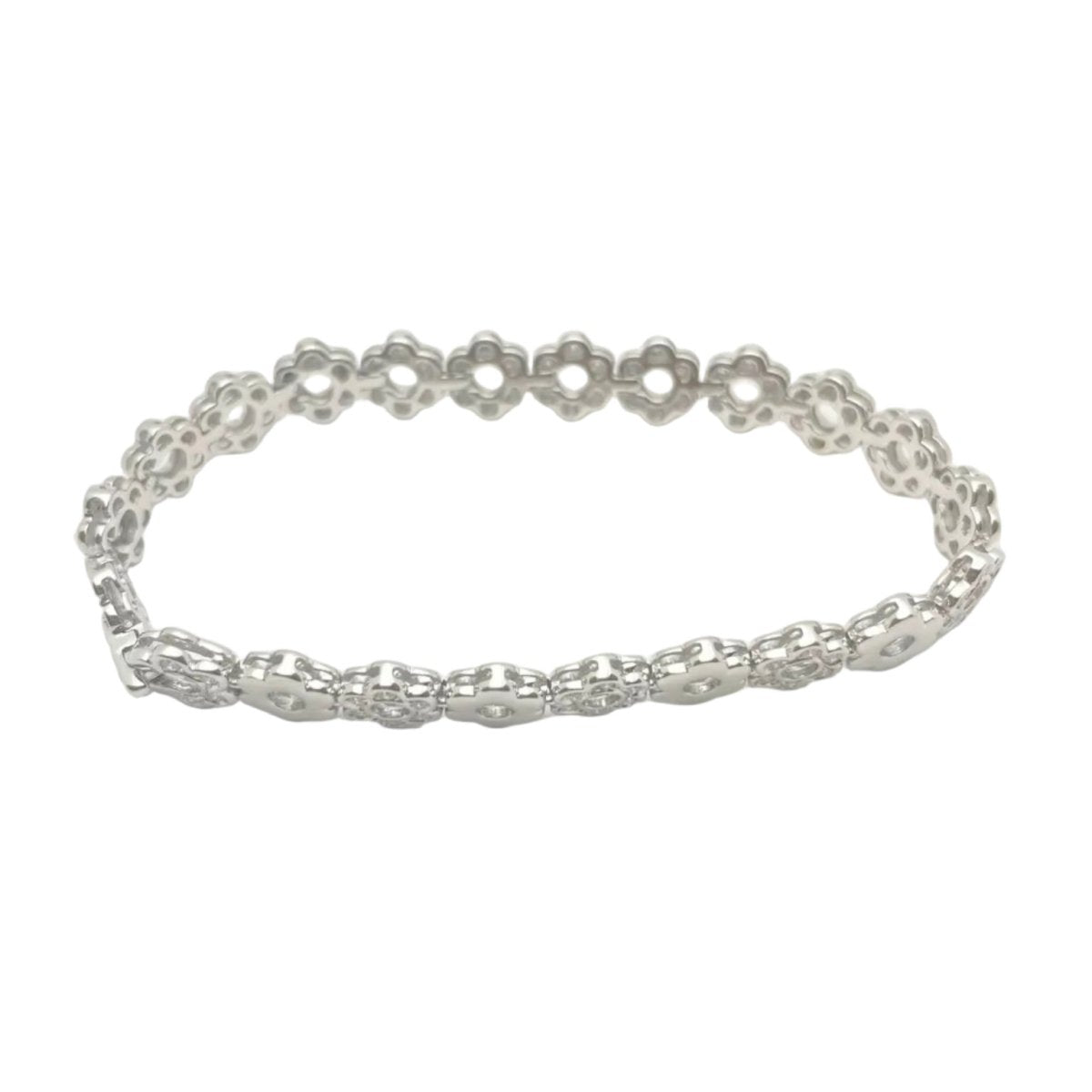 Bracelet Ligne POLI en or blanc et diamants - Castafiore