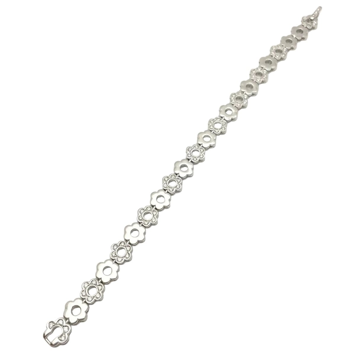 Bracelet Ligne POLI en or blanc et diamants - Castafiore