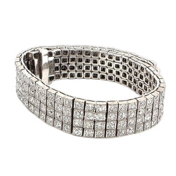 Bracelet Ligne S.J PHILLIPS LTD. en platine et diamants - Castafiore