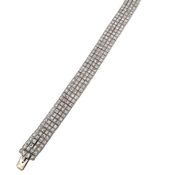 Bracelet Ligne S.J PHILLIPS LTD. en platine et diamants - Castafiore