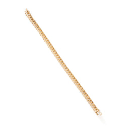 Bracelet Ligne tennis en or jaune, platine et diamants - Castafiore