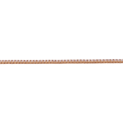 Bracelet ligne tennis en or rose, diamants. - Castafiore