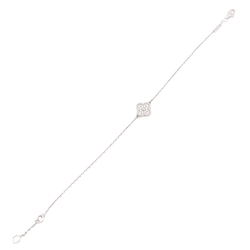 Bracelet Ligne VAN CLEEF & ARPELS "Sweet Alhambra" en or blanc et diamants - Castafiore