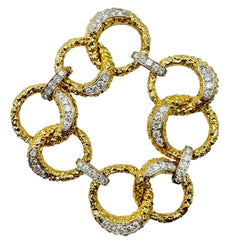 Bracelet M. GERARD en or jaune, platine et diamants