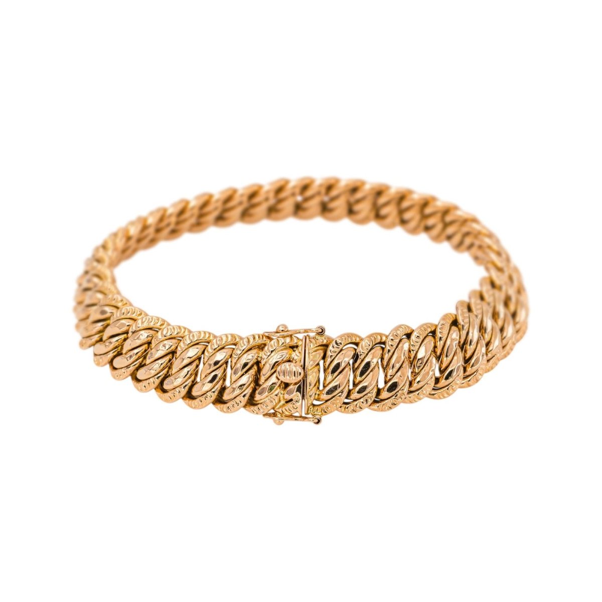Bracelet Maille Amériaince Or rose - Castafiore