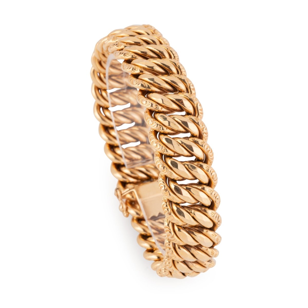 Bracelet Maille américaine en or jaune - Castafiore