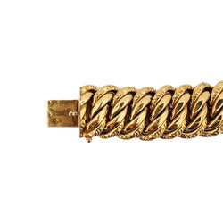 Bracelet maille américaine en or jaune - Castafiore