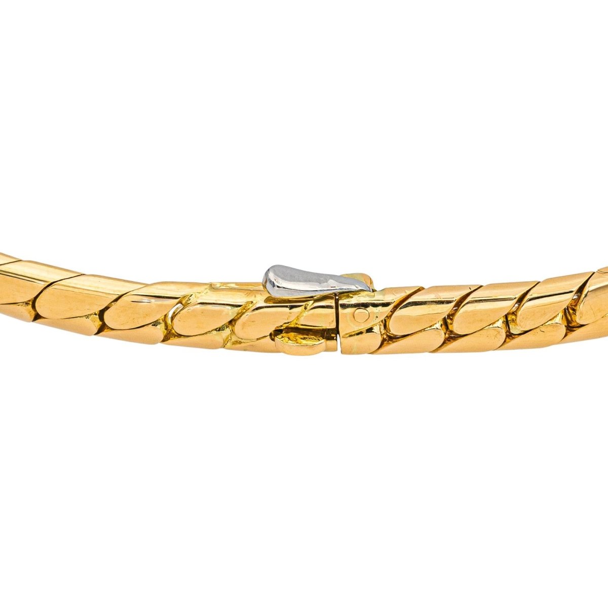 Bracelet Maille BOUCHERON en or jaune, émeraudes et diamants - Castafiore
