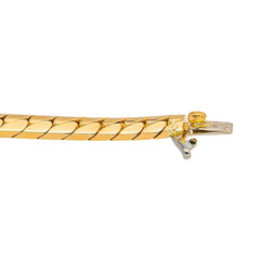 Bracelet Maille BOUCHERON en or jaune, émeraudes et diamants - Castafiore