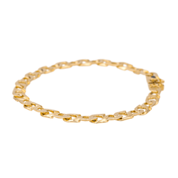 Bracelet Maille CAPLAIN ST ANDRÉ en or jaune et saphir - Castafiore