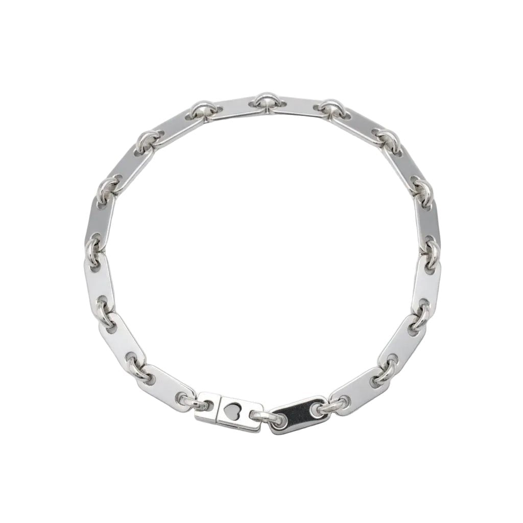 Bracelet Maille CARTIER "Fidelity" en or blanc - Castafiore