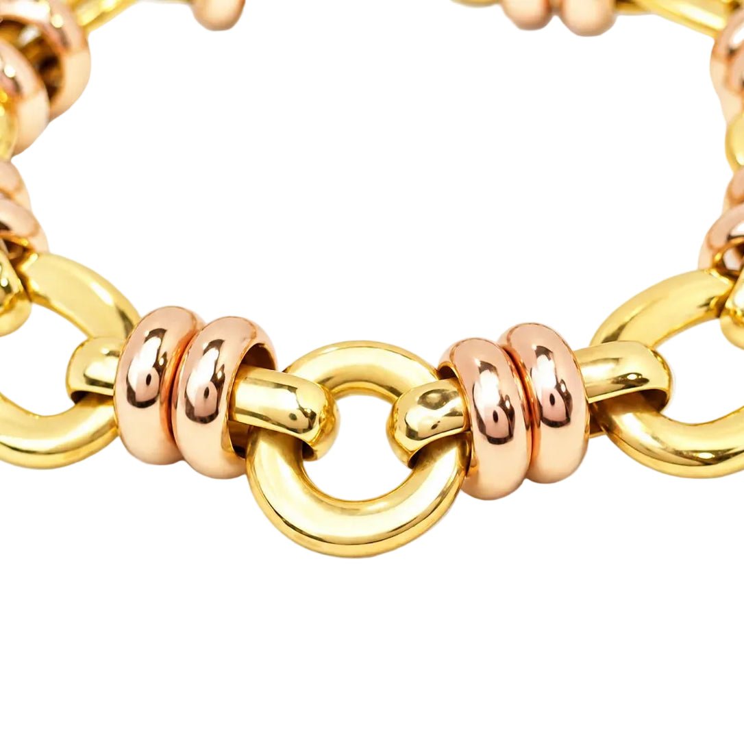 Bracelet Maille "Dolce Vita" en or jaune et or rose - Castafiore