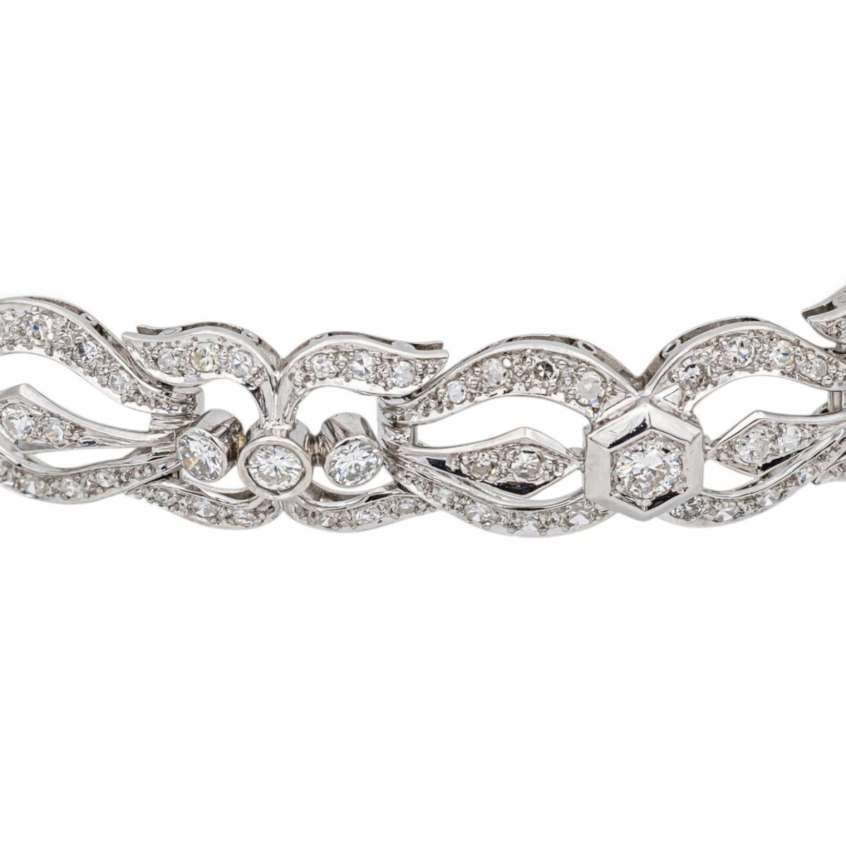 Bracelet Maille en or blanc et diamants - Castafiore