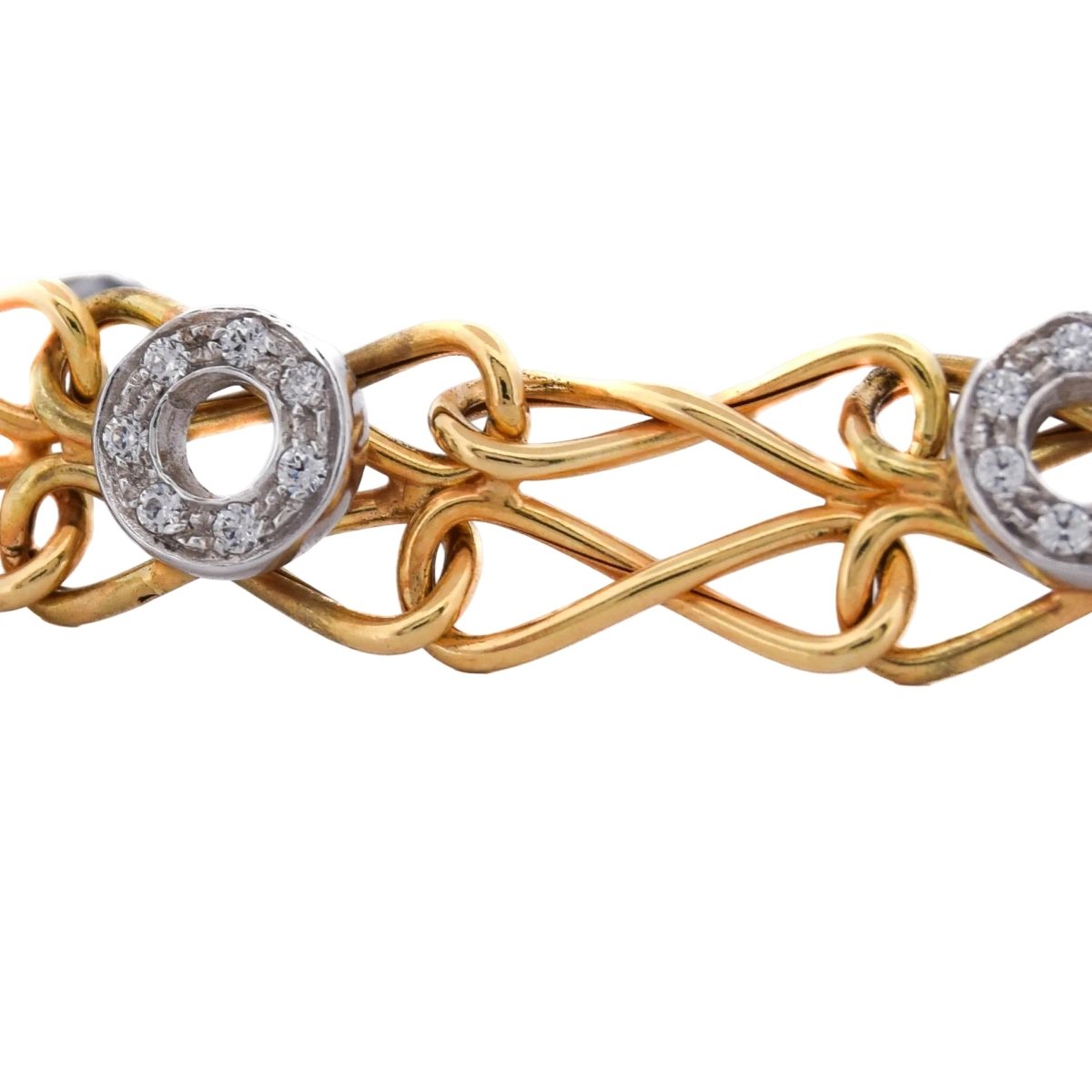 Bracelet Maille en or jaune et diamants - Castafiore
